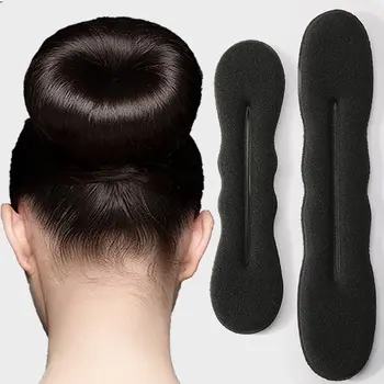 Schwamm Plastiks ch laufe lockige Haar macher Haar gummi Stirnband Twist Donut Bun Locken wickler Haar bänder