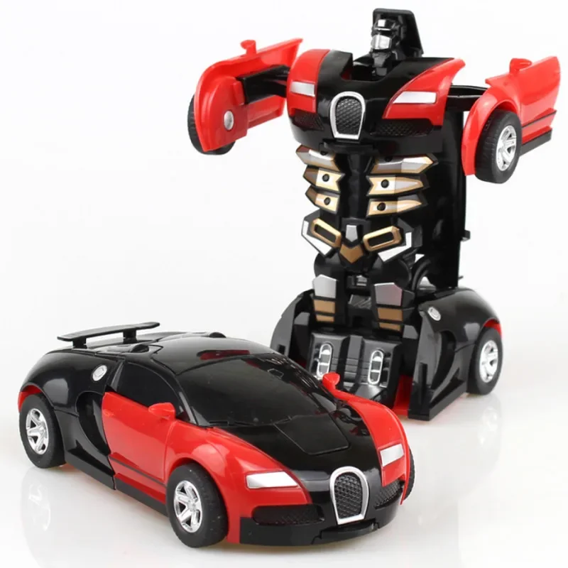 Mini 2-in-1-Auto-Spielzeug, One-Key-Deformations-Auto