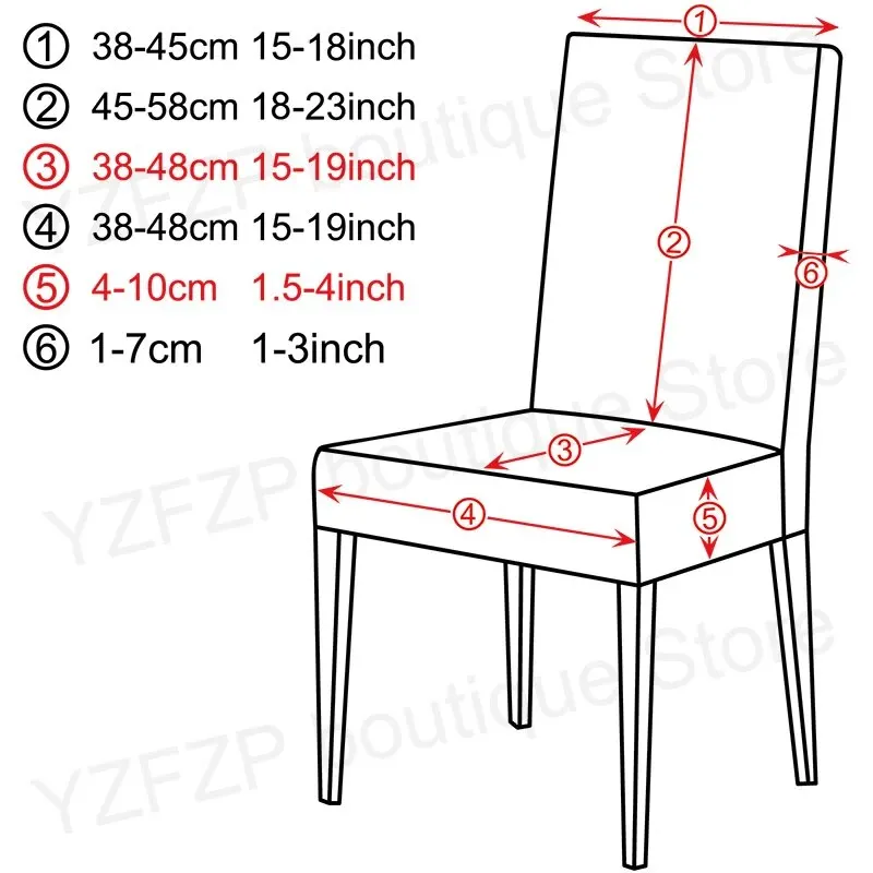 Elastischer Bezug für Stuhl, universelle Größe, günstiger – Bild 4
