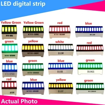LED-Digitalröhren-Lichtleiste, 5/8/10/12-Segment-Display, leuchtend rot, 16 Fuß B8R, lichtemittierender