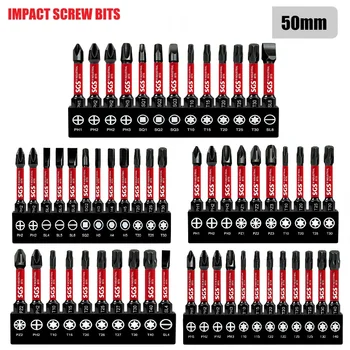 Multifunktionales Schraubendreher-Bit-Set, Ph, Pz, Sq, Hex, Torx, Sl, universelles Schlagschrauber-Bit-Set