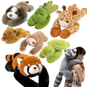 Alle Serien Langarm-Plüschtier-Arme Weiche Plüschkissen Waschbär Koala Bär Faultier Hund Giraffe Dinosaurier