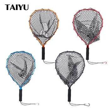 Taiyu tragbare Fischernetze ultraleichte Aluminium legierung Silikon Verschleiß festigkeit Mesh Hand Dip
