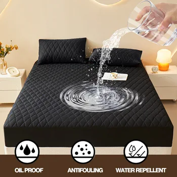 Gesteppter Dicker Wasserdichter Matratzenschoner Matratzenschutz Queen King Spannbettlaken Bettauflage
