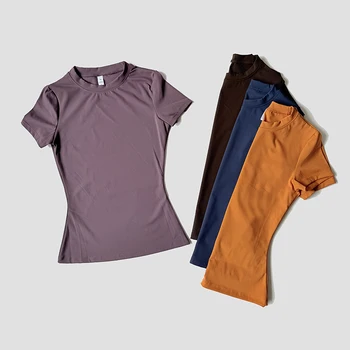 WAREBALL Sport-Tops, schnell trocknendes Damen-Tanktop, Fitness, Laufen, Yoga, kurzärmelig, elastisch