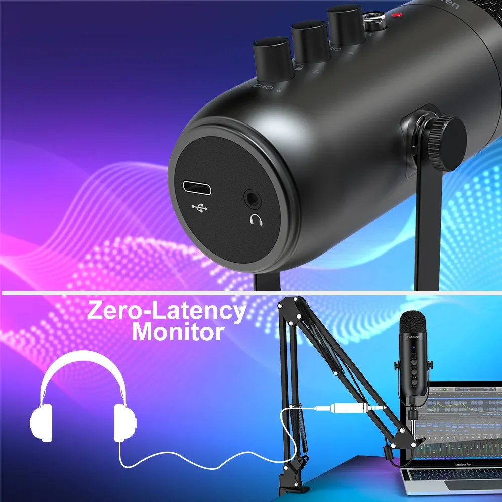 Haomuren Professionelles USB-Streaming-Podcast-PC-Mikrofon – Bild 2