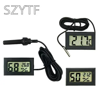 Mini Bequem Digital LCD Thermometer Sensor Hygrometer Gauge Kühlschrank Aquarium Überwachung Display