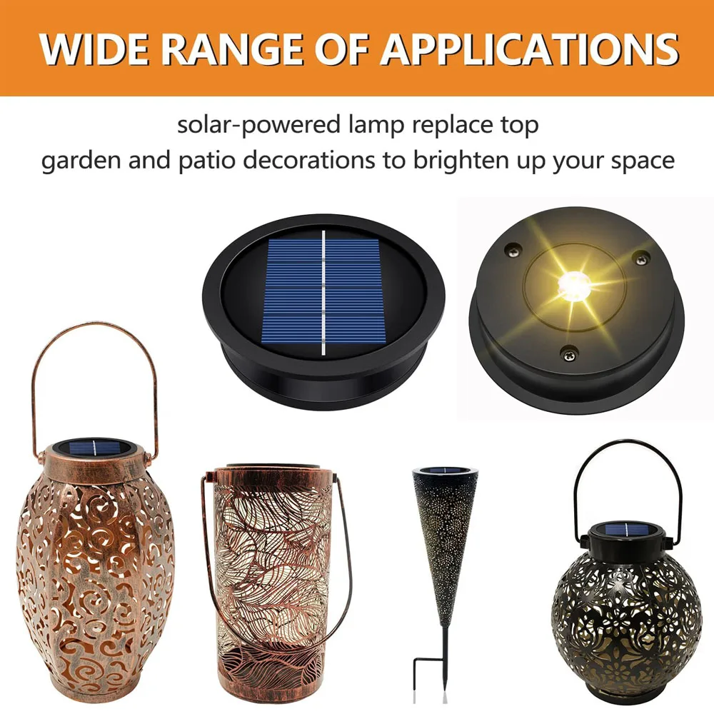 7 cm/8 CM Solar Licht Ersatz Top 1,2 V Wasserdichte LED Solar – Bild 6