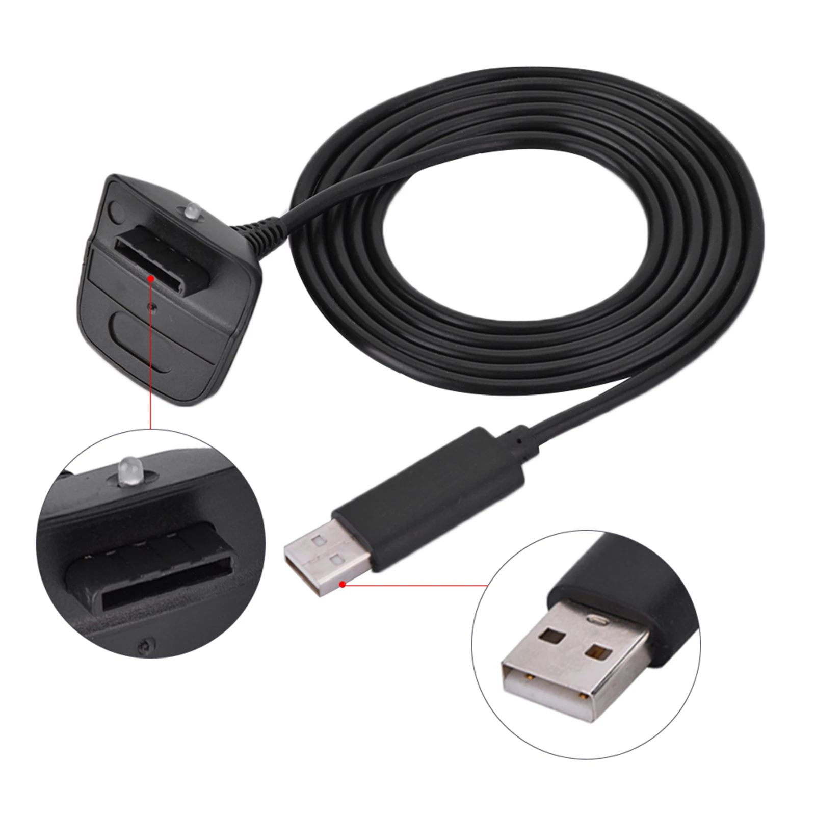 USB Ladekabel für Xbox 360 Wireless Controller – Bild 3