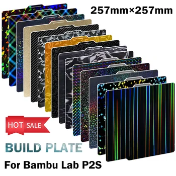 Bambu Lab P2S Bauplatte P1S X2D PEI Strukturiert 257x257 H1H PEY PEO Platte Federstahl für Bambulab P2S Bamboo