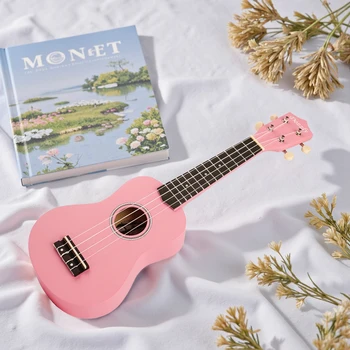 Professionelles 21-Zoll-Sopran-Hawaii-Ukulele aus Holz mit vier Saiten für Erwachsene und Kinder