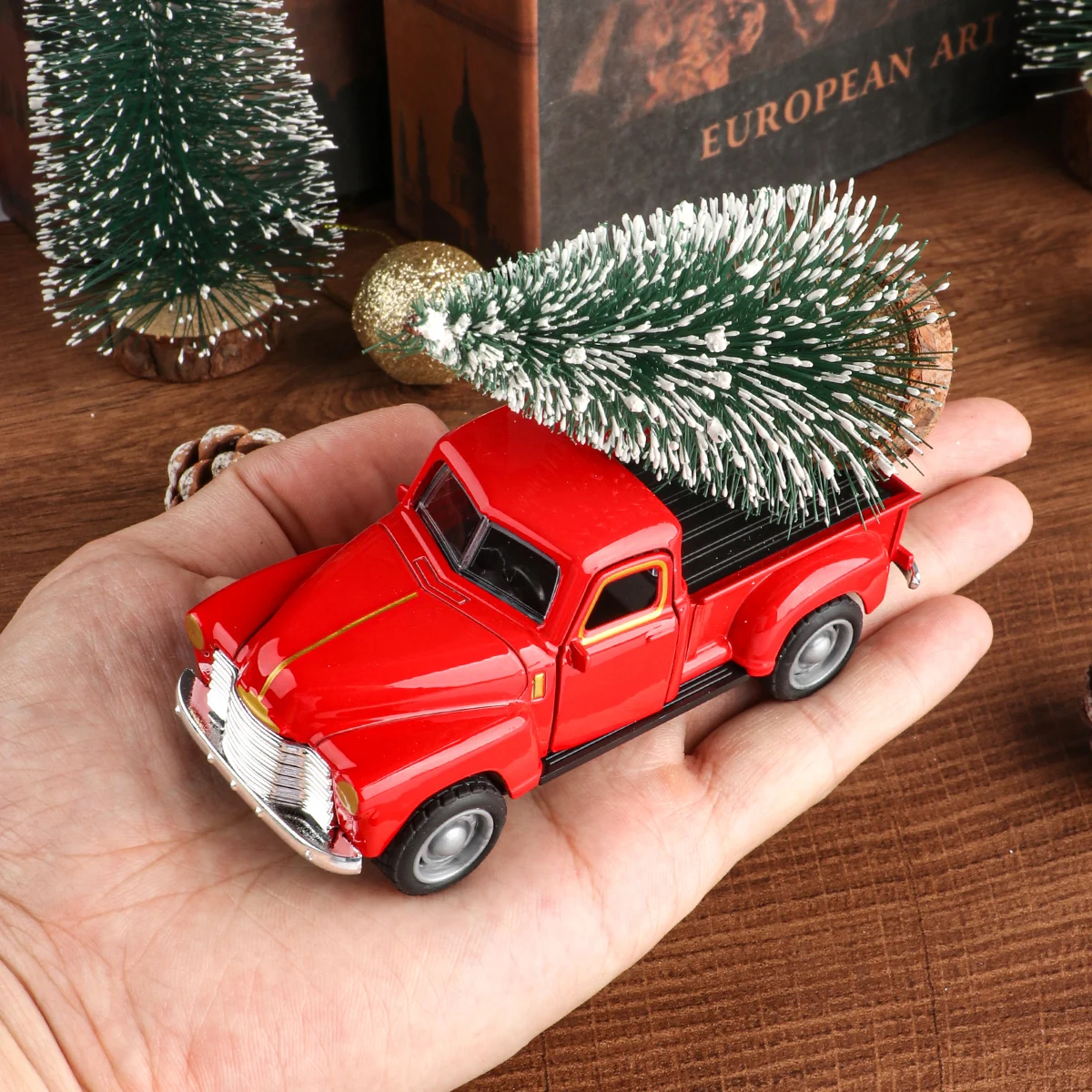 Mini-LKW + Weihnachtsbaum 2-teiliges Ornament-Set; eine gute – Bild 3