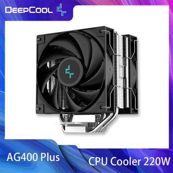 DeepCool AG400 Plus 4 Heatpipes Dual-Lüfter 220W CPU-Kühler 120mm Lüfter Luftkühler für LGA1700 1851 AM5 AM4