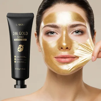 LAIKOU 24K Gold Sakura Peeling Gesichtsmaske Anti Falten Aufhellung Mitesser Entfernung Gesichts Abreißmaske