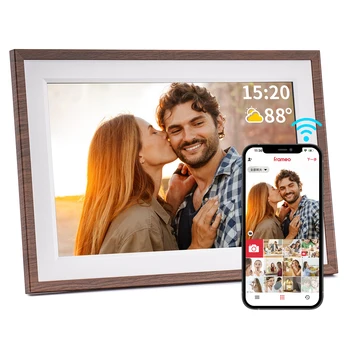 Frameo 10,1 Zoll digitaler Bilderrahmen, elektronischer WiFi-Rahmen, 1280 * 800IPS HD Cloud Smart Digitaler