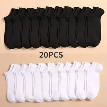 10 Paar lässige, einfarbige Unisex-Bootssocken, dünn, atmungsaktiv, bequem, geruchshemmend