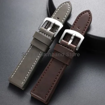 Echtes Leder-Uhrenarmband, 18 mm, 20 mm, 22 mm, 24 mm, universell für Herren und Damen, Sportarmbänder