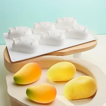 3D Mango-Design Silikon-Kuchenformen Party-Backwaren Frucht-Mousse-Kuchenform Lebensmittelechte
