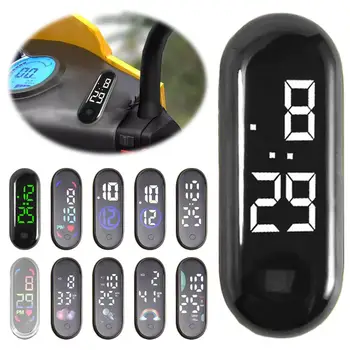 Auto Digitaluhr Mit Personalisierten Aufkleber Zeit Uhr LCD Uhren Mini Elektronische Hintergrundbeleuchtung