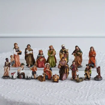 Christus Geburt der Ornament Geschenke Krippe Handwerk Harz Weihnachten Krippe Dekoration (20 Stück)