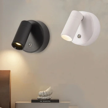 Wiederaufladbare LED-Wandleuchte, Touch-Nachtlichter, kabelloser magnetischer Strahler 360° ° Rotation für die