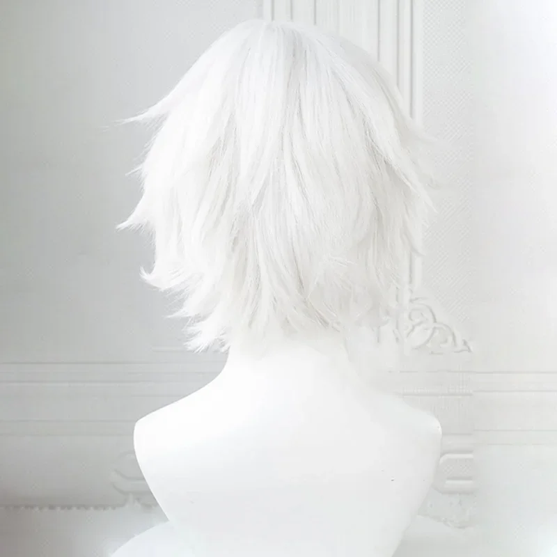 Anime Kaneki Ken Cosplay Perücken Kurze Weiße Flauschige – Bild 4