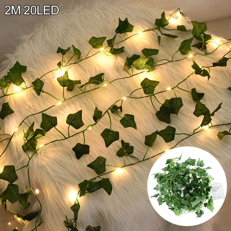 2/5/10M Seidenblätter Fake Creeper Green Leaf Ivy Vine – Bild 6