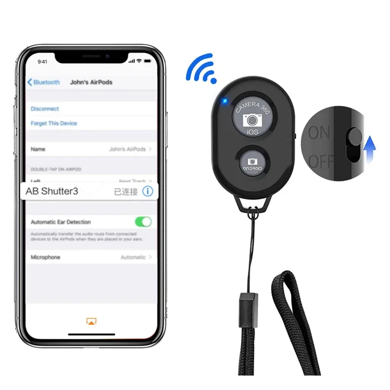 Bluetooth-Kamera-Fernbedienung für Smartphones, kabellose – Bild 4
