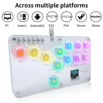 RGB Arcade Hitbox Tastatur Arcade Fightstick Controller Für PS4/PS5/Schalter Arcade Hitbox