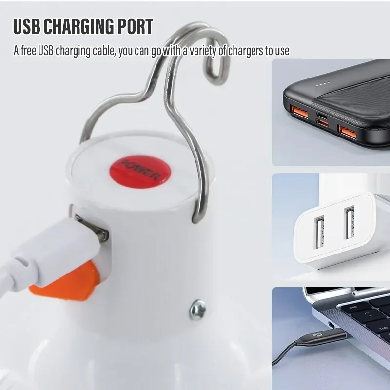 Outdoor USB wiederauf ladbare LED-Lampen Glühbirnen hohe – Bild 6
