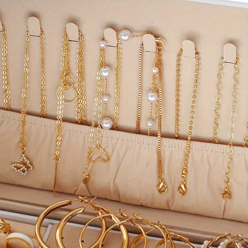 86-teiliges Modeschmuck-Set für Damen, Perlen-Legierung – Bild 3