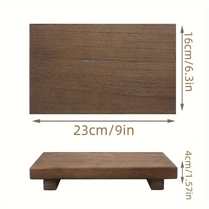 1Pc Holz Badezimmer Tablett Sockel Ständer Badezimmer Dekor – Bild 4