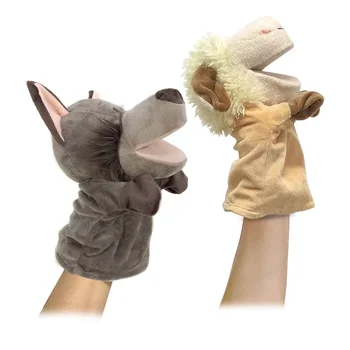 Plüschtiere Handpuppen Fingerpuppen Kawaii Puppen Pädagogisches Babyspielzeug Löwe Elefant Hase Affe