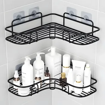 Wc Lagerung Rack Badezimmer Regal Keine-Bohren Ecke Regal Dusche Wand Regal Halterung Bad Zubehör Organizer