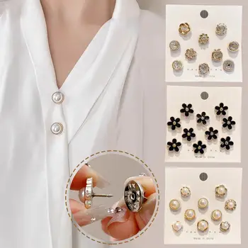 Kragen Nadel Schnalle Feste Pin 2025 Trendy Schmuck Geschenk Für Frauen Brosche Mode Kein Stanzen (10 Stück)