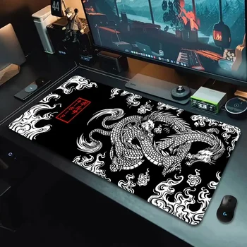 Japanisches Drachen-Gaming-Mauspad, Geschwindigkeits-Schreibtischunterlage, Anime-Thema, Tastatur