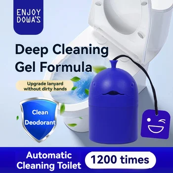 Automatischer Toilettenreiniger mit tragbarem Design, Wal-Design, langsame Reinigung, 1 Flasche, 150 g Gel