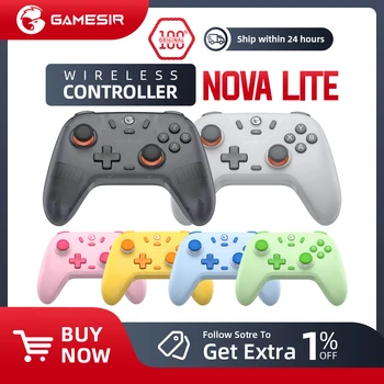 GameSir T4 Nova Lite - Kabelloser Switch-Controller Bluetooth-Gamepad mit Hall-Effekt für Nintendo Switch