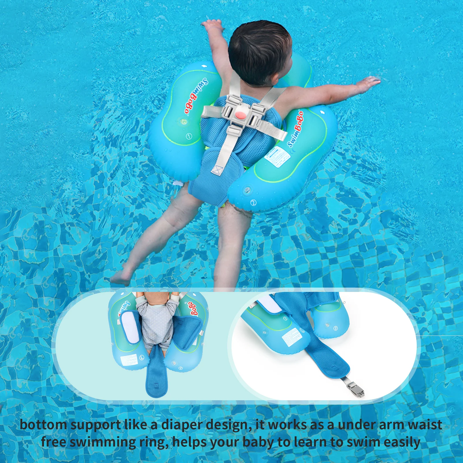 Swimbobo Neue Upgrade Baby Schwimmen Pool Float Mit Baldachin – Bild 2