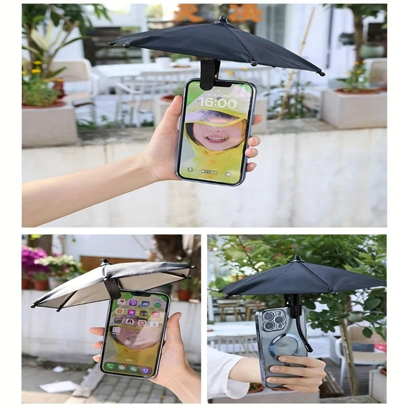 Mini-Handy-Sonnenschirm, 26cm Tragbarer Outdoor-Sonnenschirm – Bild 5
