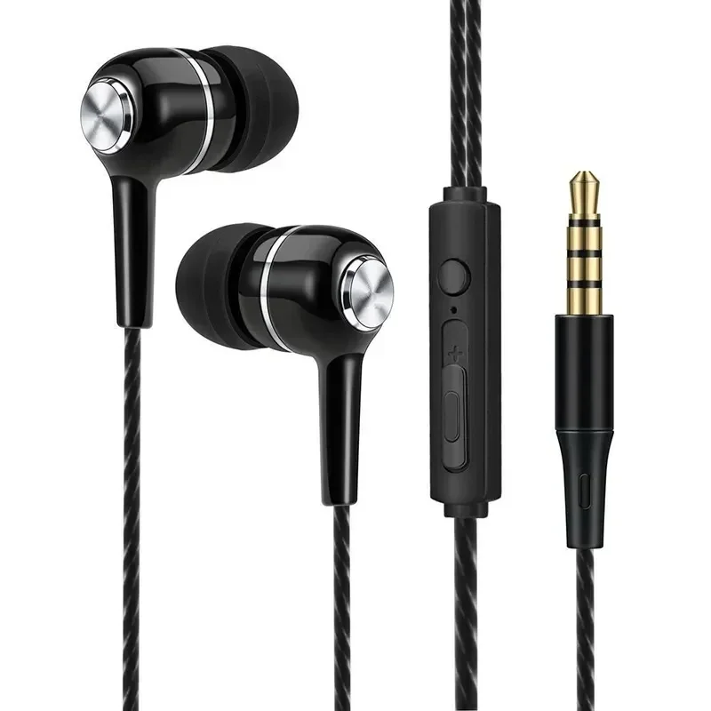 3,5mm Wired Kopfhörer In Ear Headset HIFI Schwere Bass – Bild 5