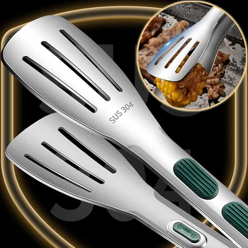 Edelstahl Lebensmittel Zange BBQ Fleisch Salat Brot Clip Grill Buffet Clamp Nicht-slip Tong Kochen Werkzeuge