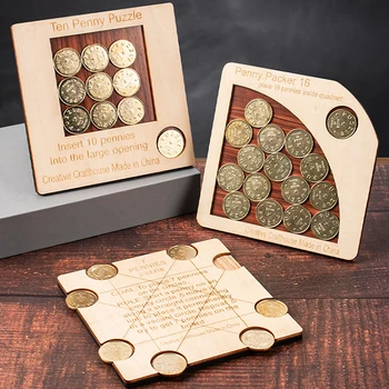Penny Puzzle mit hohem Schwierigkeitsgrad für Erwachsene, Denkspiel, IQ-Herausforderungsspiele, Rompecabezas