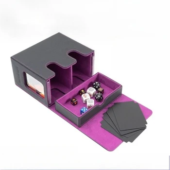 Kartendeckbox, Große Kapazität für 260+ Einzeln Gehüllte Karten, Magnetverschluss, Geeignet für CCG-Karten
