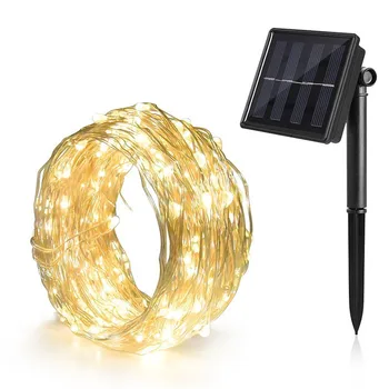 Solar LED Licht Im Freien Wasserdichte Lichterkette String Weihnachten Halloween Dekoration Girlande Garten