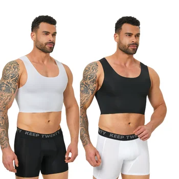 Nahtlose formende kurze Herrenweste, ärmellose Slim-Fit-Unterwäsche, hochelastische, atmungsaktive, bequeme