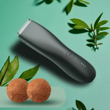 Elektrischer Leisten- und Körperrasierer für Herren - wasserdichtes Doppelkopf-Trimmer-Set mit LED-Licht