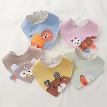 Cartoon Baby Lätzchen Weichen Neugeborenen Fütterung Handtuch Baumwolle Tücher Baby Mädchen Jungen Bandana