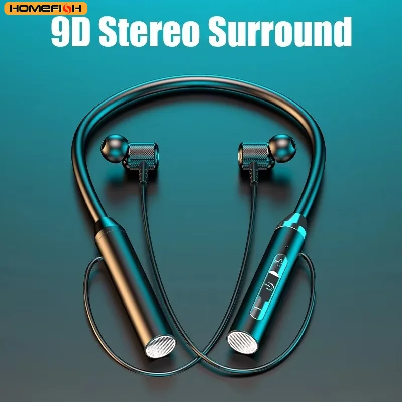 9D Bluetooth-Kopfhörer, kabellose Kopfhörer, magnetischer