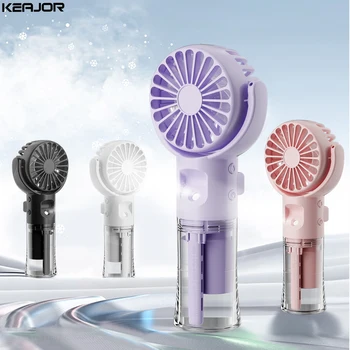 Tragbarer Wassernebel ventilator Mini-Hand ventilator USB-Aufladung 4 Geschwindigkeiten hängende Hals sprüh